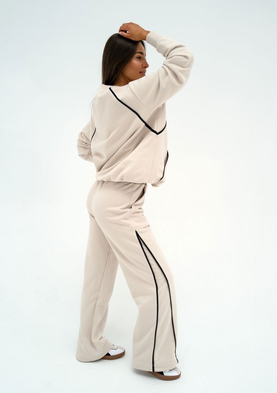 Cush - Sweatpants with trims Coconut