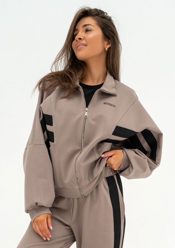 Ryder - Bluza z lampasami Latte