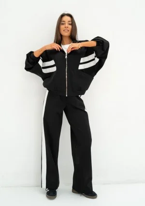 Ryder - Black sweatshirt with stripes