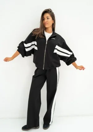 Ryder - Black sweatshirt with stripes