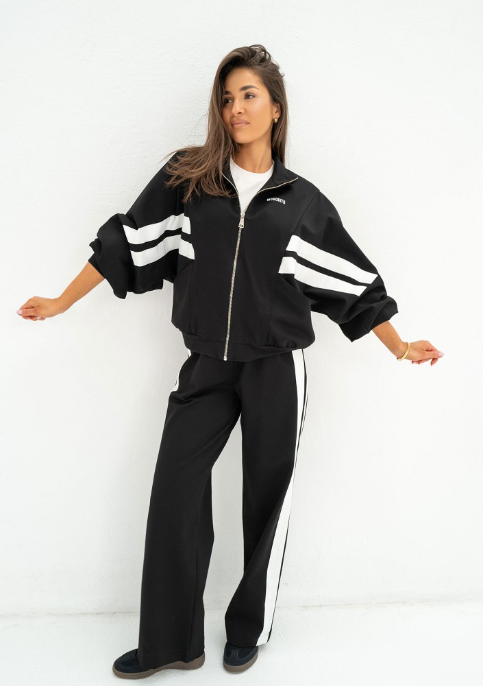 Ryder - Black pants with stripes