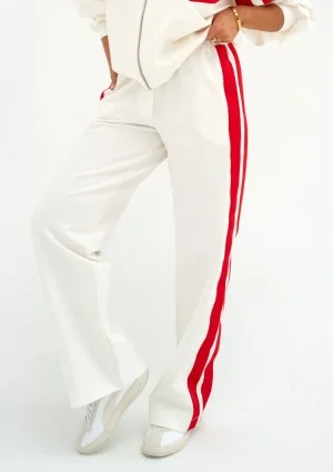 Ryder - Ecru pants with stripes