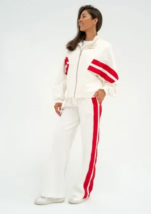 Ryder - Ecru sweatshirt with stripes