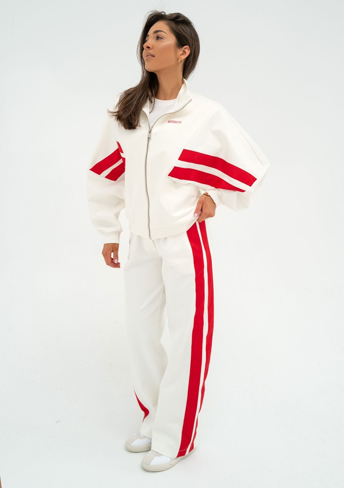 Ryder - Ecru sweatshirt with stripes