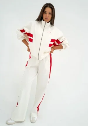 Ryder - Ecru sweatshirt with stripes