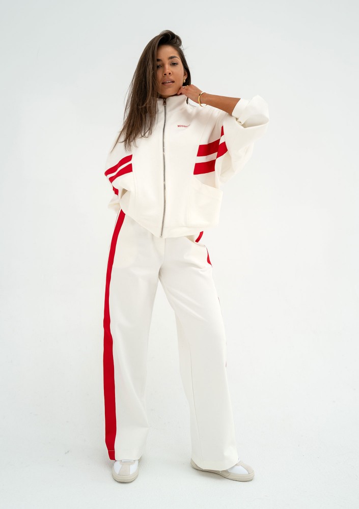 Ryder - Bluza z lampasami Ecru