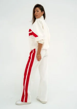 Ryder - Ecru sweatshirt with stripes