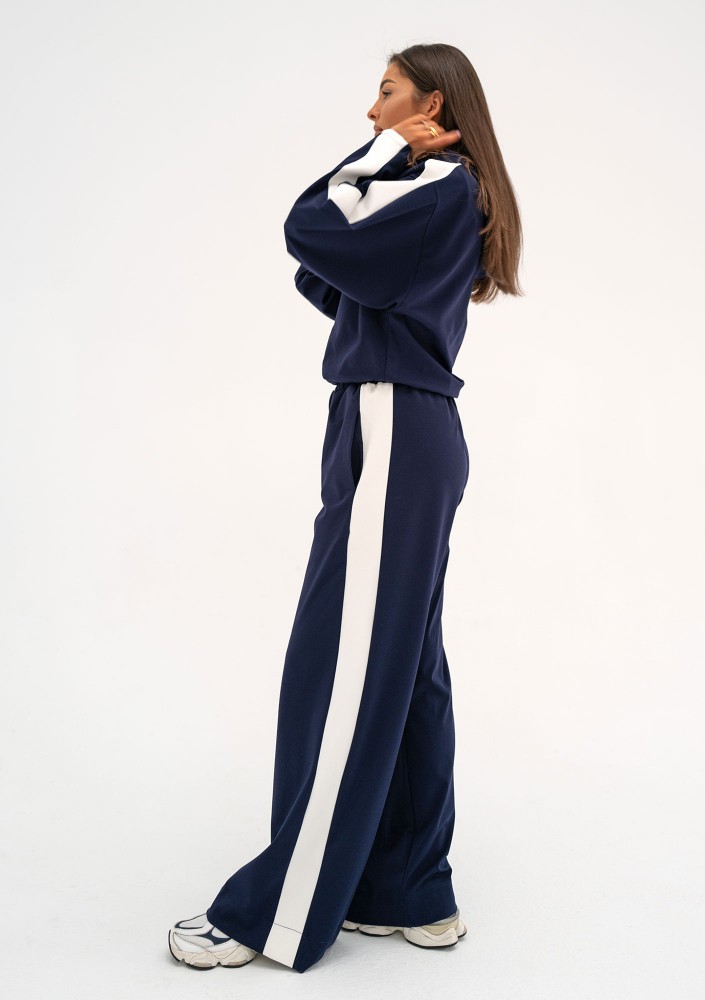 Dusty - Spodnie z lampasami Navy Blue