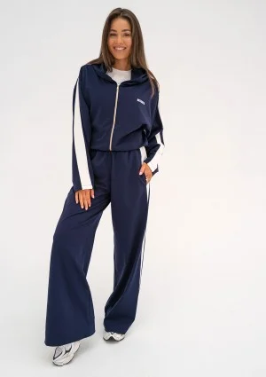 Dusty - Navy blue hoodie with stripes