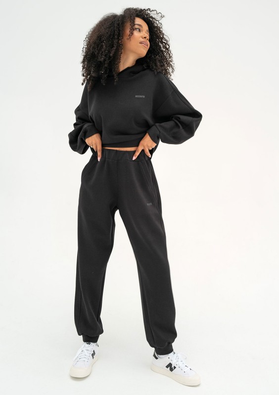 Chase - Black rayon sweatpants