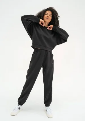 Chase - Black rayon hoodie