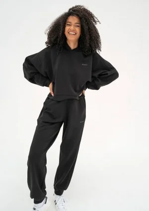 Chase - Black rayon hoodie