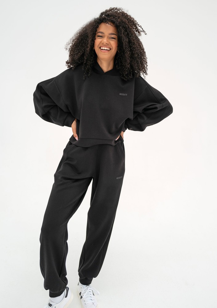 Chase - Black rayon hoodie