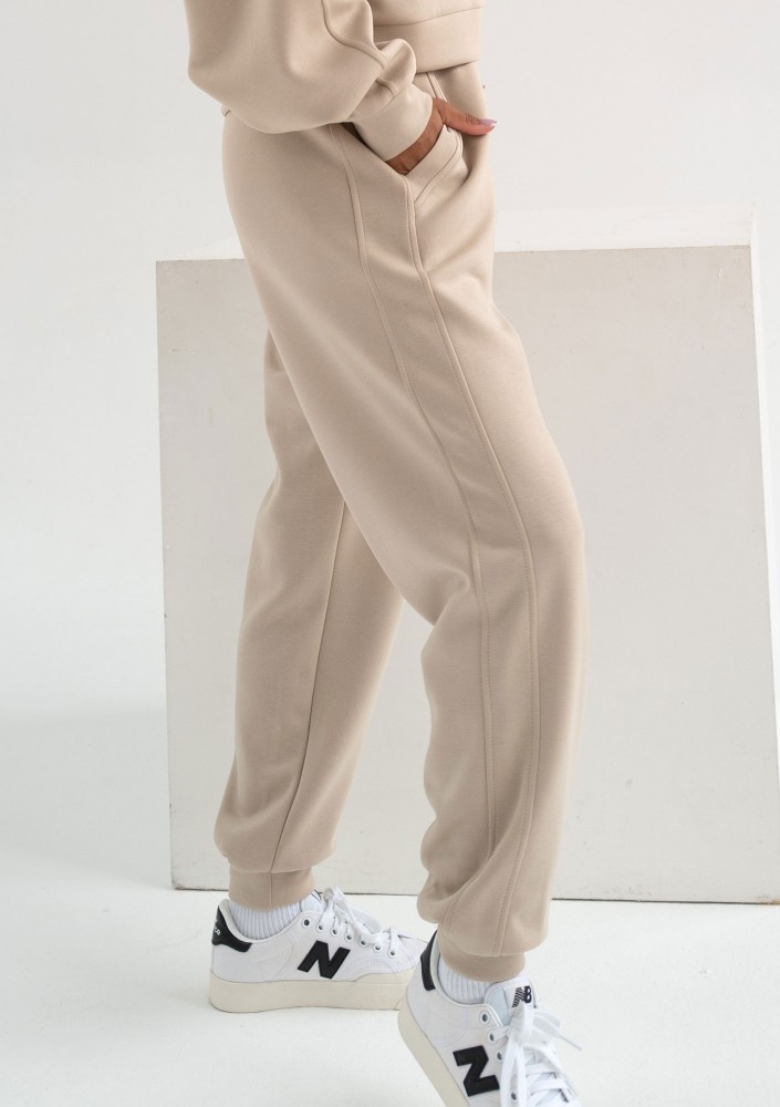 Chase - Light beige rayon sweatpants