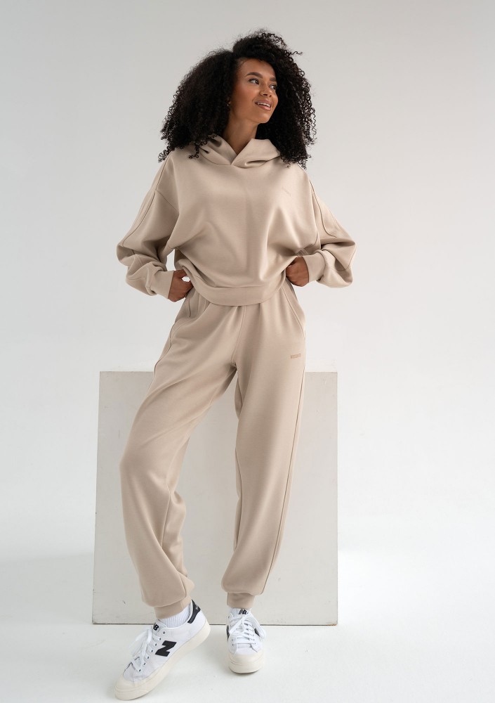 Chase - Bluza z kapturem Light Beige