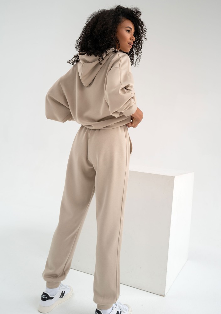 Chase - Light beige rayon sweatpants