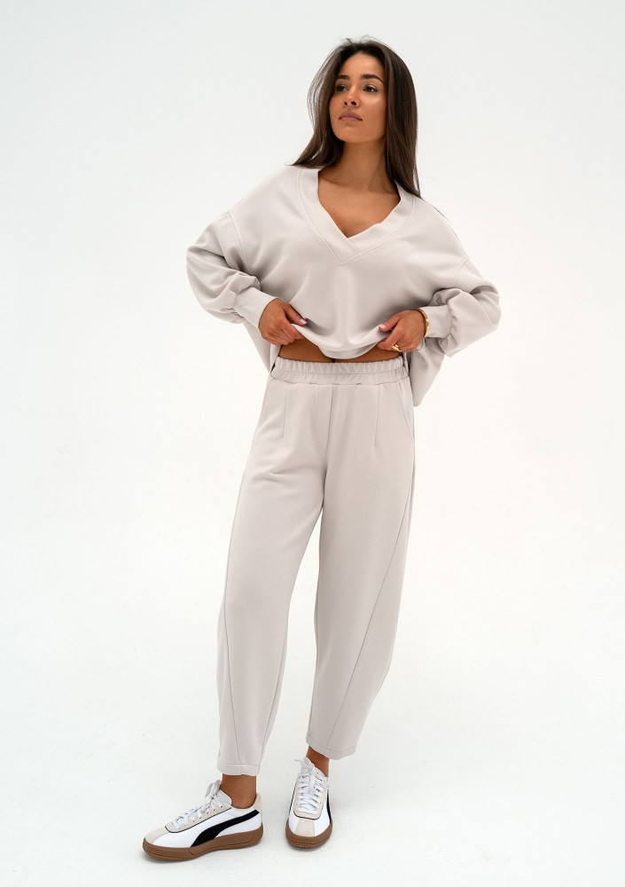 Ollie - White rayon sweatpants