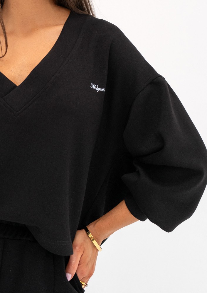 Ollie - Black rayon sweatshirt