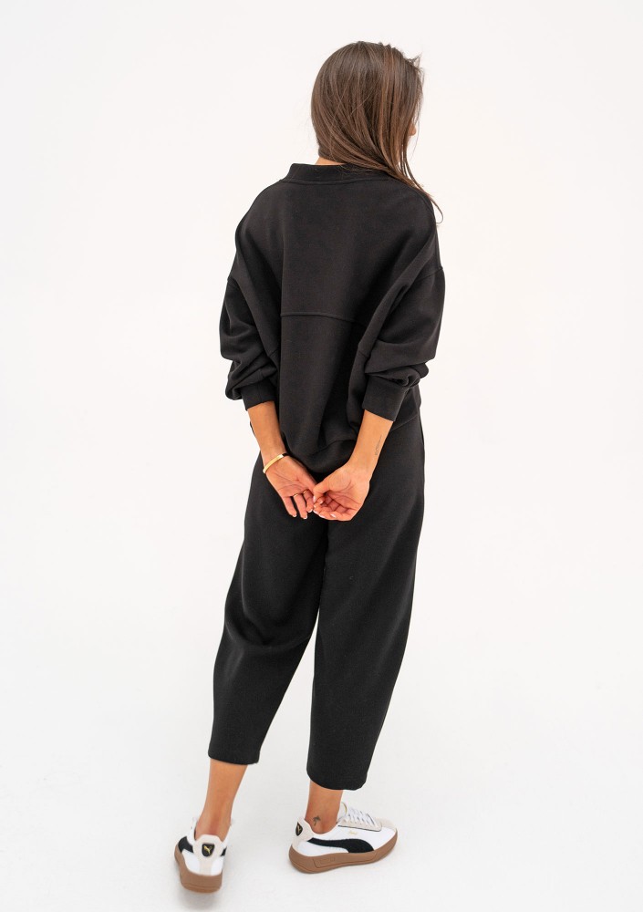 Ollie - Black rayon sweatpants