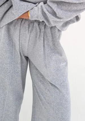 Costa Velvet - Melange grey velvet sweatpants