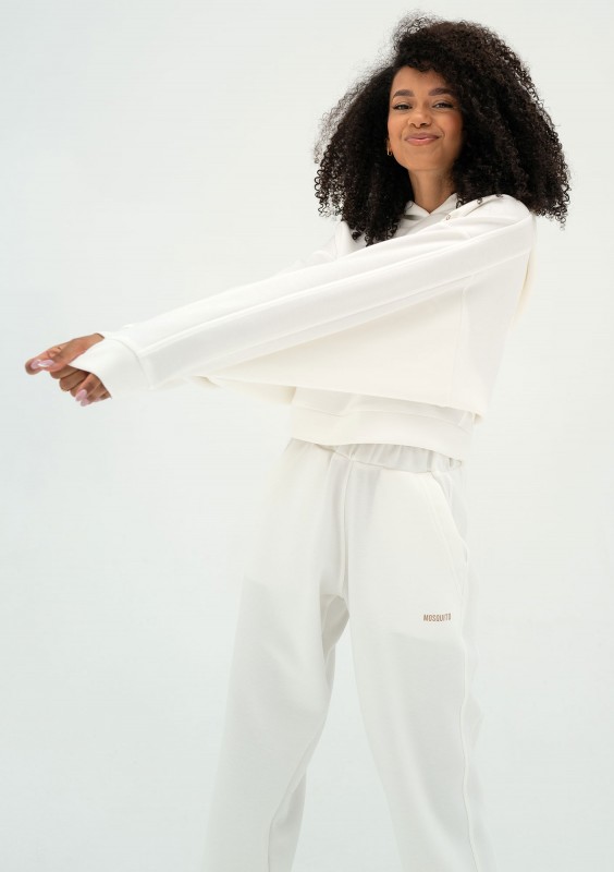 Chase - Ecru rayon sweatpants