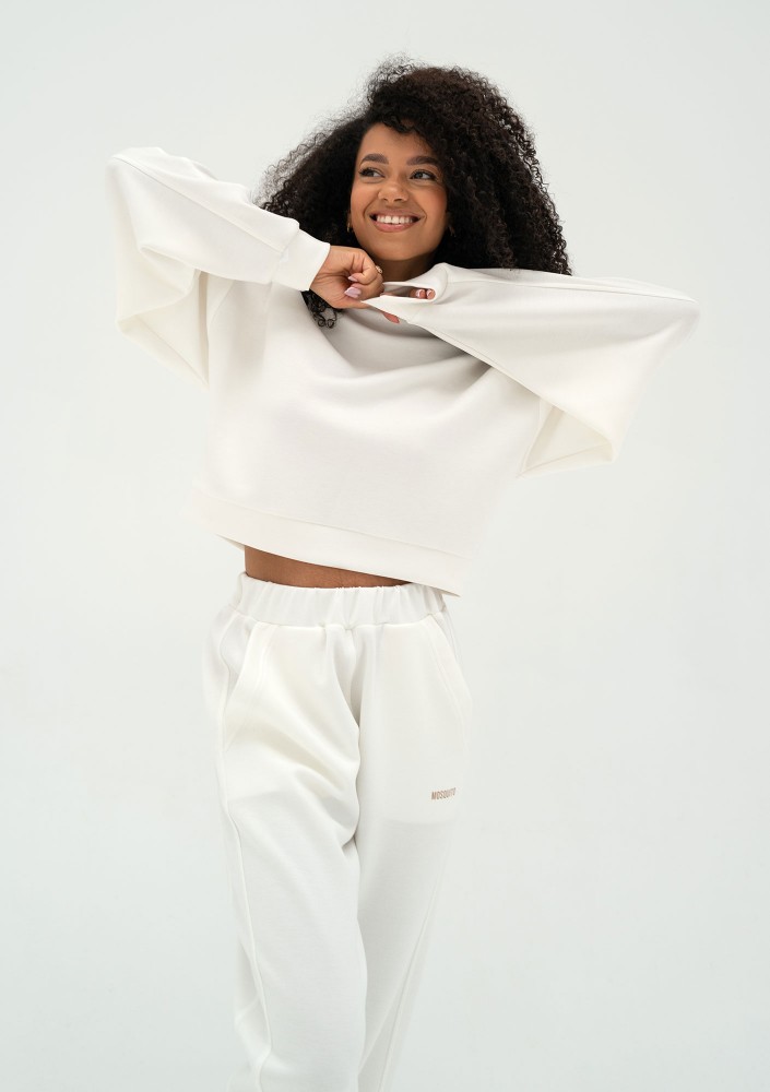 Chase - Ecru rayon hoodie