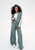 Cora - Blue wide pants with stripes