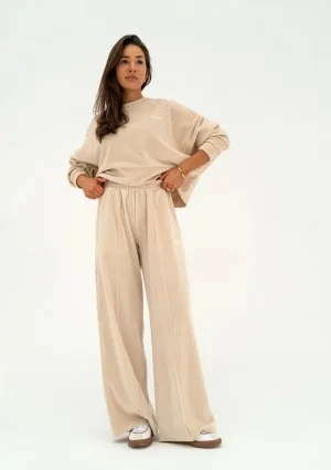 Costa Velvet - Beige velvet sweatshirt