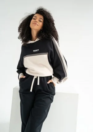 Fame - Tricolor hoodie Black