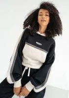 Fame - Tricolor hoodie Black