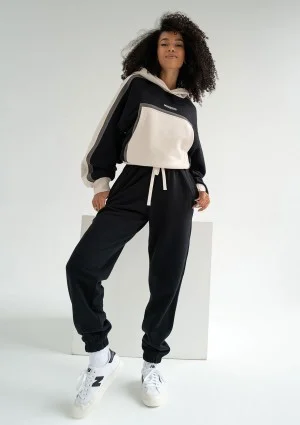 Fame - Tricolor hoodie Black