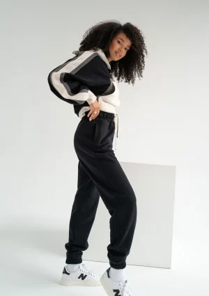 Fame - Tricolor hoodie Black