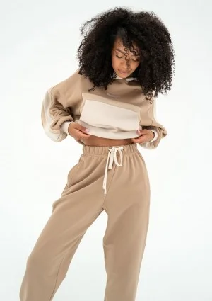 Fame - Sweatpants with strings Beige