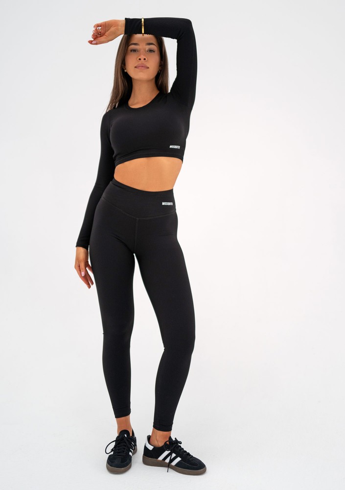 Hi Pure - Black pinstriped leggings