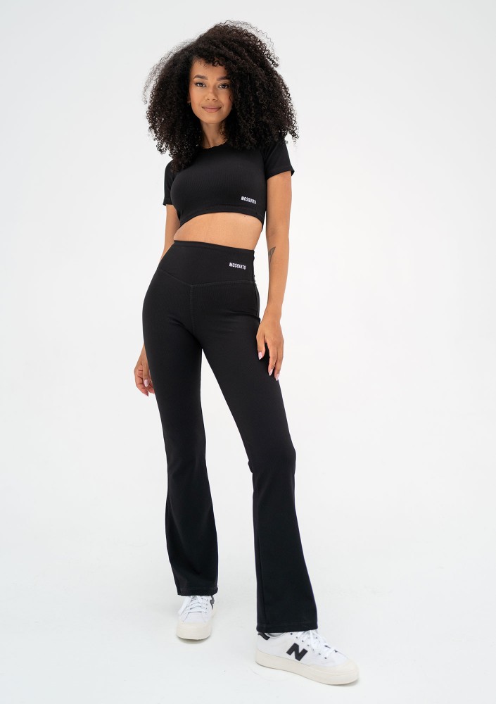 Pure Short - Top prążkowany Black
