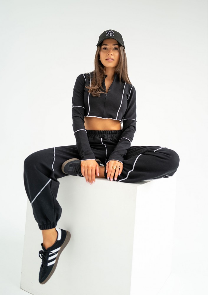 Jett - Short black sweatshirt