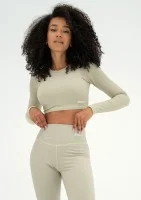 Pure Long - Short pistachio pinstriped top