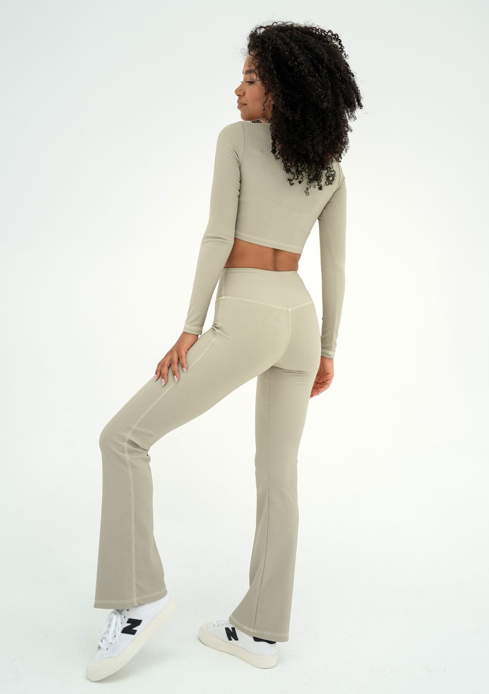 Chance - Pistachio pinstriped leggings