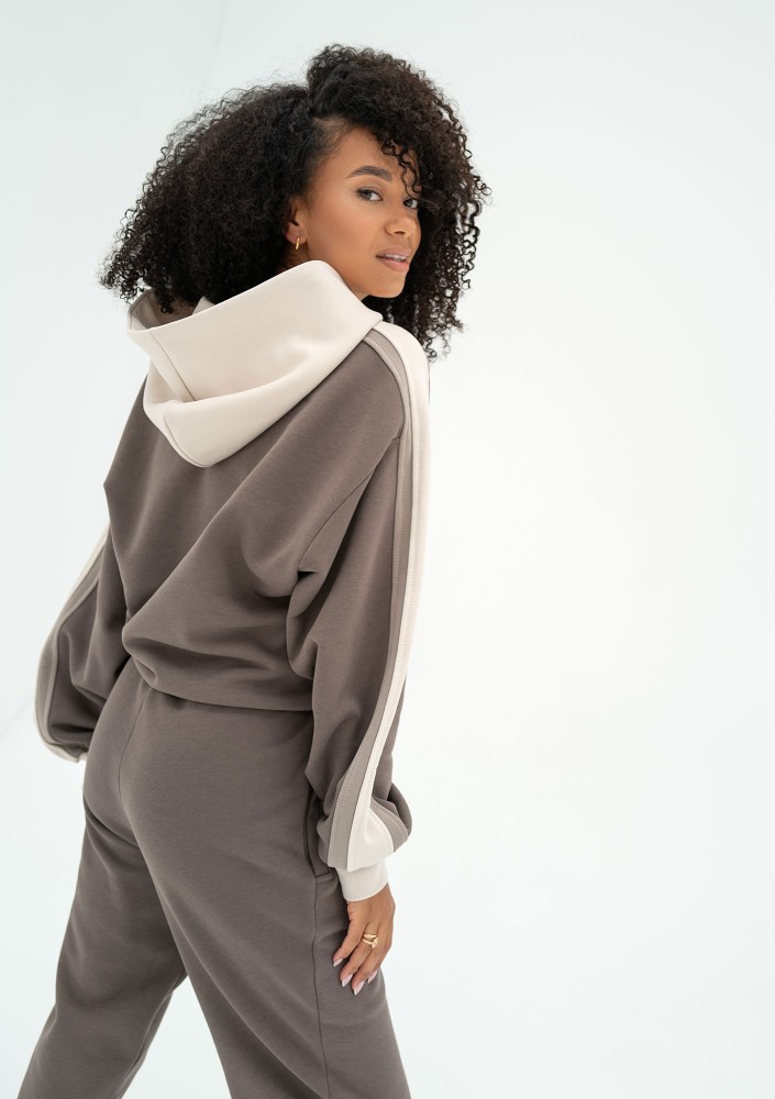 Fame - Bluza z kapturem Taupe