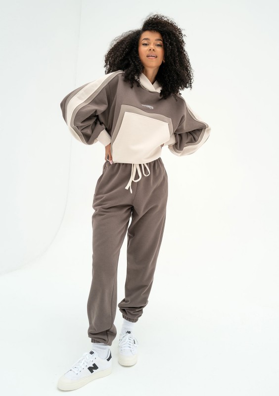 Fame - Sweatpants with strings Taupe