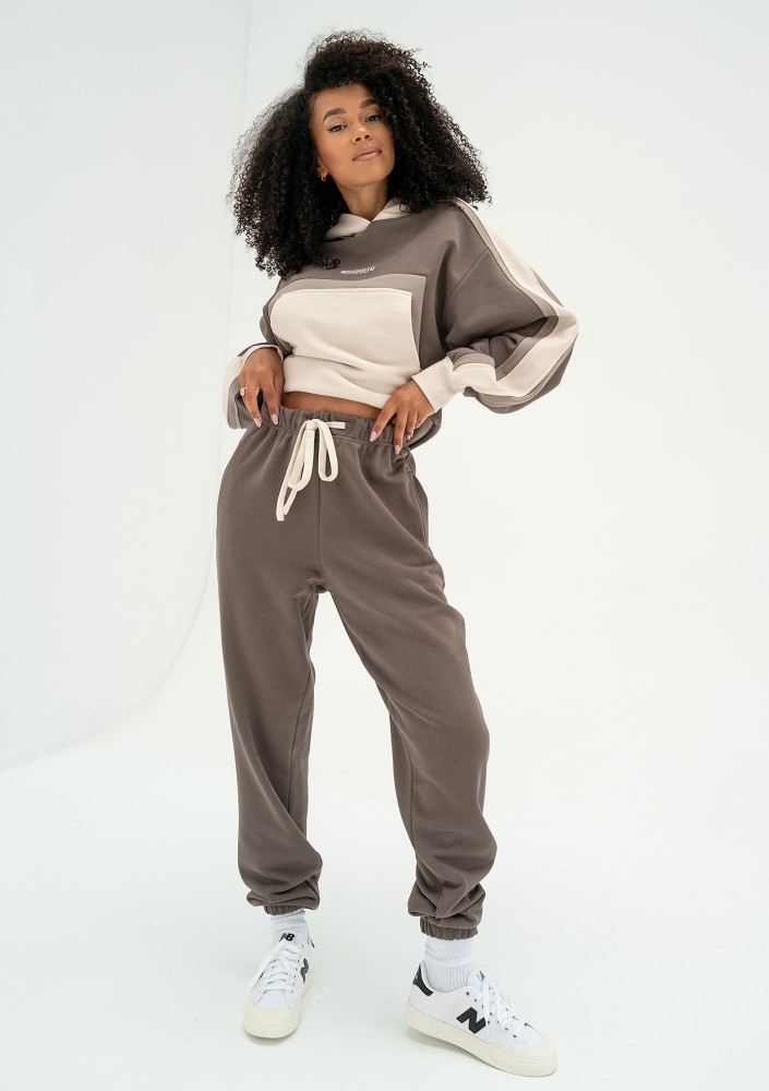 Fame - Sweatpants with strings Taupe