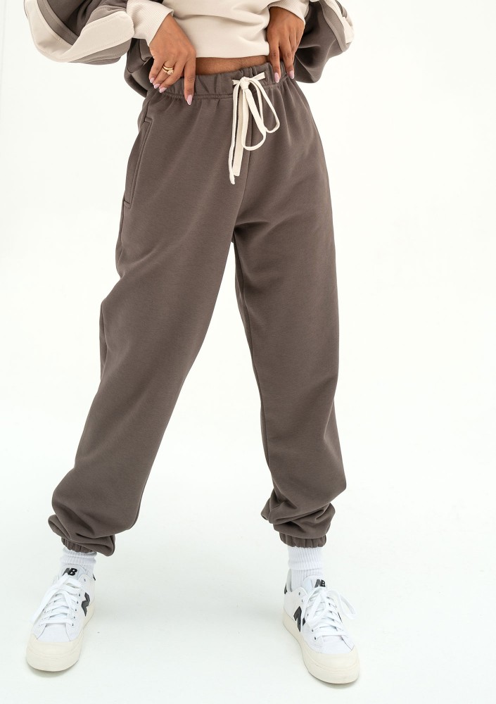 Fame - Sweatpants with strings Taupe