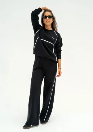 Cush - Black sweatshirt with trims