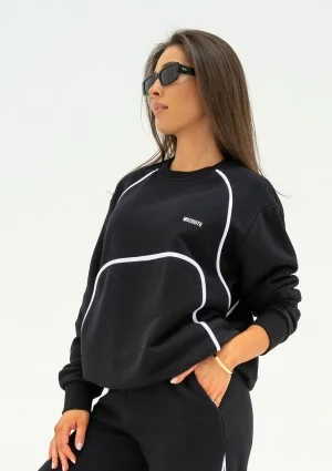 Cush - Black sweatshirt with trims