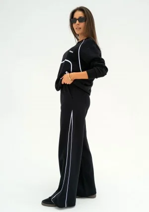 Cush - Black sweatshirt with trims