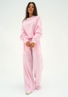 Costa Velvet - Spodnie dresowe velvet Pastel Pink