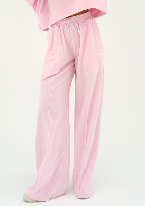 Costa Velvet - Pastel pink velvet sweatpants
