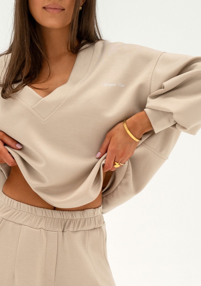 Ollie - Bluza z wiskozą Beige