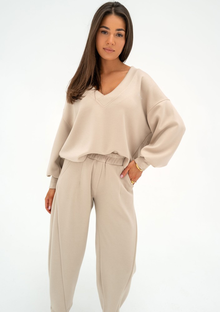 Ollie - Beige rayon sweatshirt
