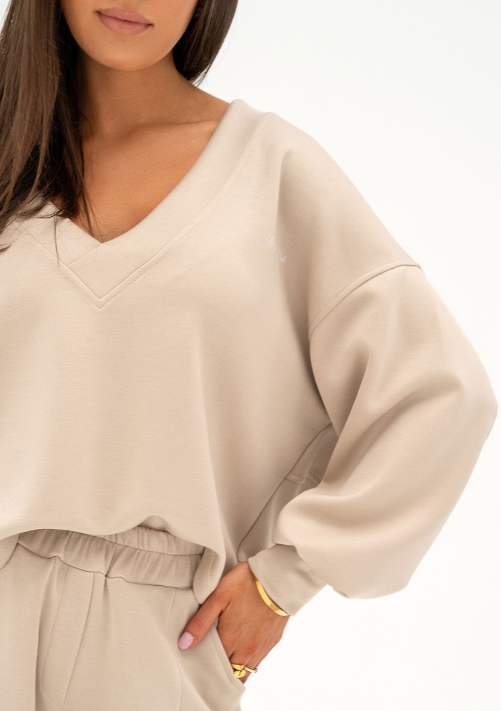 Ollie - Beige rayon sweatshirt